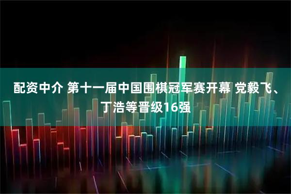 配资中介 第十一届中国围棋冠军赛开幕 党毅飞、丁浩等晋级16强